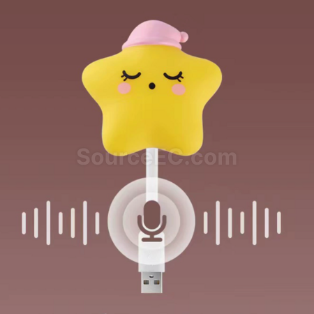 禮品訂造智慧語音控制聲控小夜燈usb插電紀念品