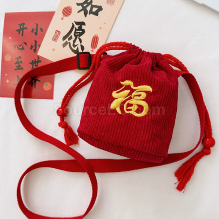 禮品訂造春節福袋斜挎包紀念品