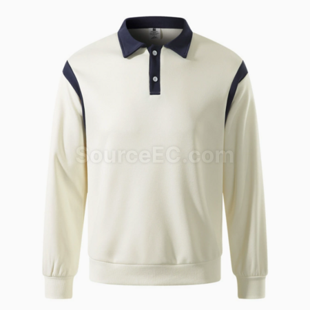 禮品訂造拼色polo長袖紀念品