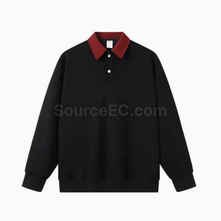 禮品訂造拼色polo長袖紀念品