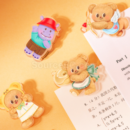 禮品訂造黃油小熊卡通夾紀念品