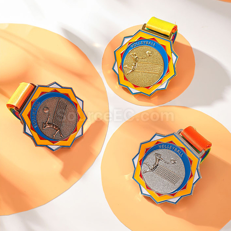 禮品訂造排球金屬獎牌紀念品