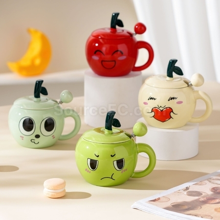 禮品訂造創意蘋果陶瓷杯紀念品