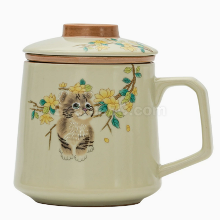 禮品訂造陶瓷可過濾泡茶杯紀念品