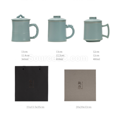 禮品訂造陶瓷可過濾泡茶杯紀念品