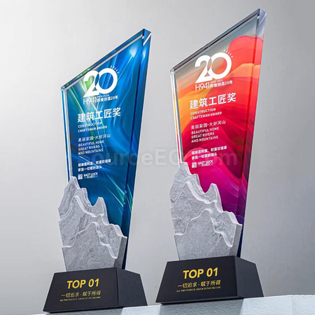 禮品訂造大理石水晶獎座紀念品