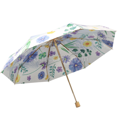 禮品訂造雙層黑膠五摺雨傘紀念品