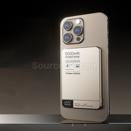 禮品訂造磁吸超薄無線移動電源紀念品