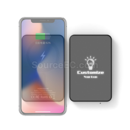 禮品訂造LED發光Magsafe磁吸移動電源紀念品