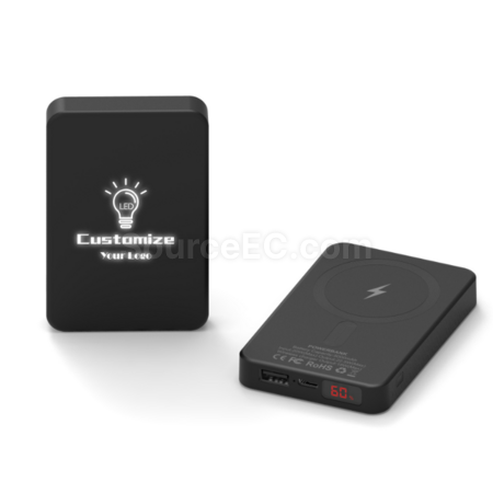 禮品訂造LED發光Magsafe磁吸移動電源紀念品