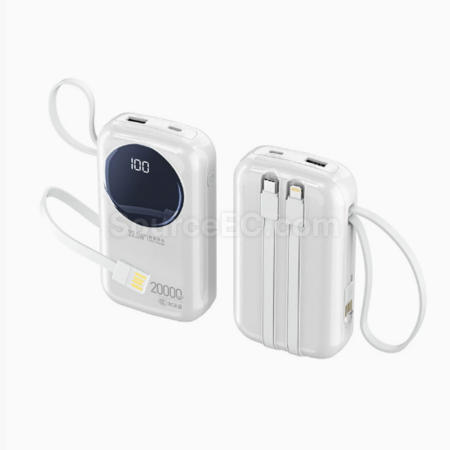 禮品訂造自帶線快充行動電源紀念品