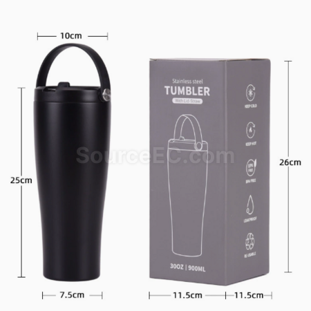 禮品訂造30oz不銹鋼手提式保溫杯紀念品