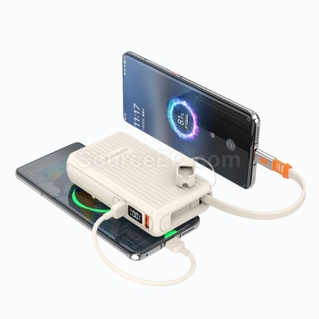 禮品訂造伸縮自帶線移動電源紀念品