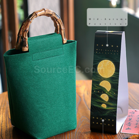 禮品訂造竹節毛氈禮品手提袋紀念品
