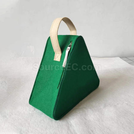 禮品訂造新款三角毛氈手提袋紀念品