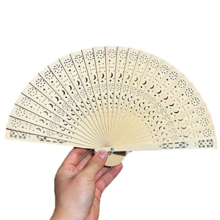 禮品訂造雕刻香木折疊扇紀念品