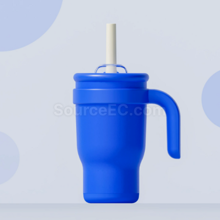 禮品訂造14oz吸管手柄保溫杯紀念品