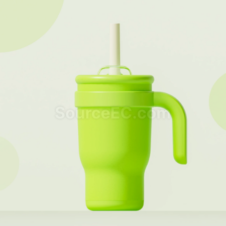 禮品訂造14oz吸管手柄保溫杯紀念品