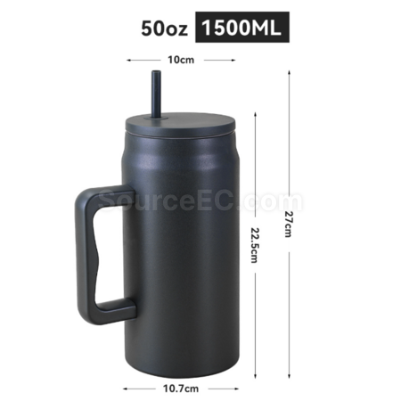 禮品訂造50OZ吸管手柄保溫杯紀念品
