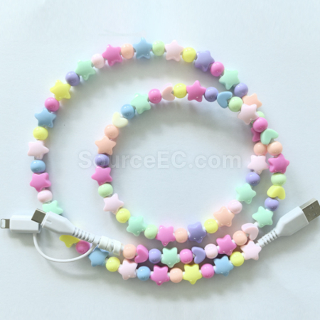 禮品訂造五角星串珠數據線紀念品