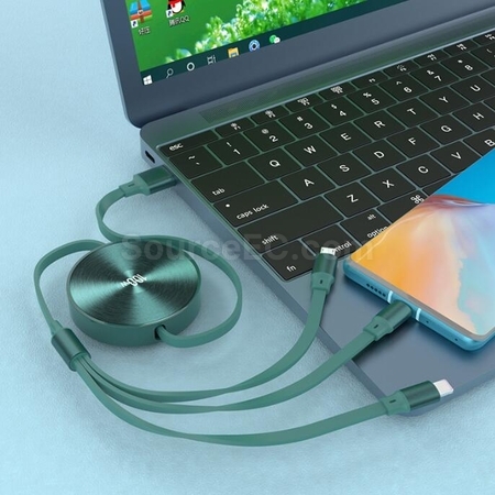 禮品訂造三合一伸縮數據充電線紀念品