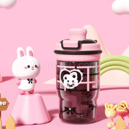 禮品訂造Tritan可愛吸管水樽紀念品