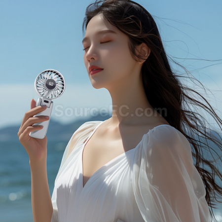 禮品訂造掛脖折疊數顯風扇紀念品