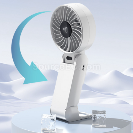 禮品訂造掛脖折疊數顯風扇紀念品