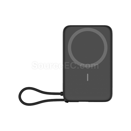 禮品訂造無線磁吸帶線手機支架移動電源紀念品