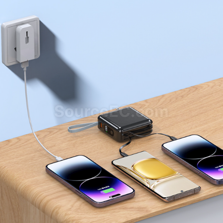 禮品訂造多功能三合一可拆卸插頭移動電源紀念品