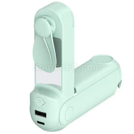 禮品訂造五合一（行動電源鏡子手電筒支架）手持風扇紀念品