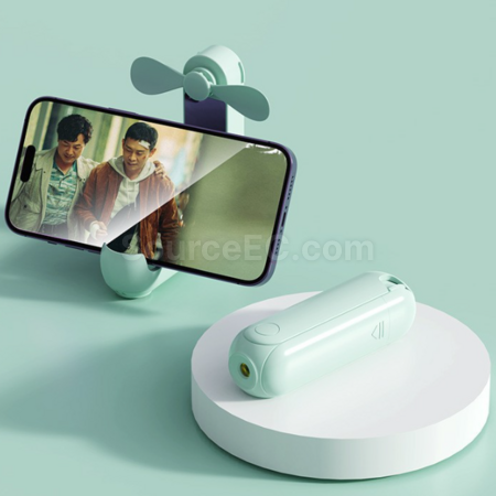 禮品訂造五合一（行動電源鏡子手電筒支架）手持風扇紀念品