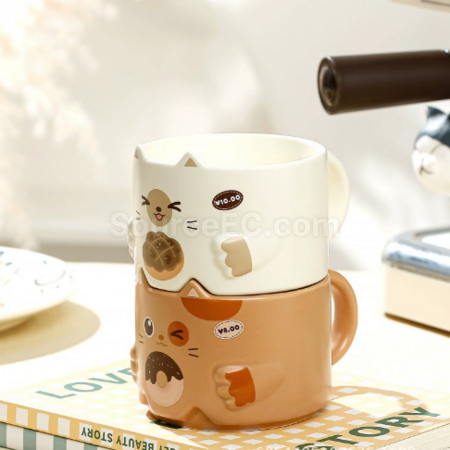 禮品訂造貓咪馬克杯陶瓷咖啡杯紀念品