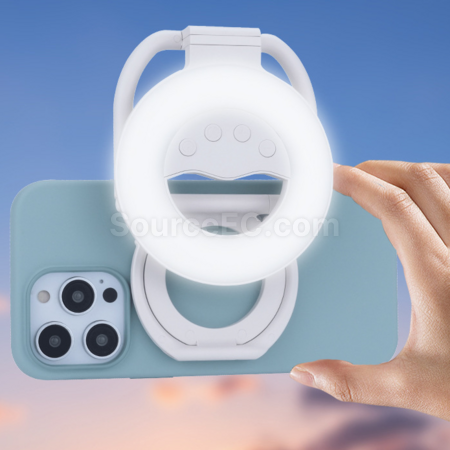 禮品訂造摺疊磁吸補光燈手機支架紀念品