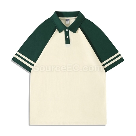 禮品訂造復古雙杠撞色polo衫紀念品