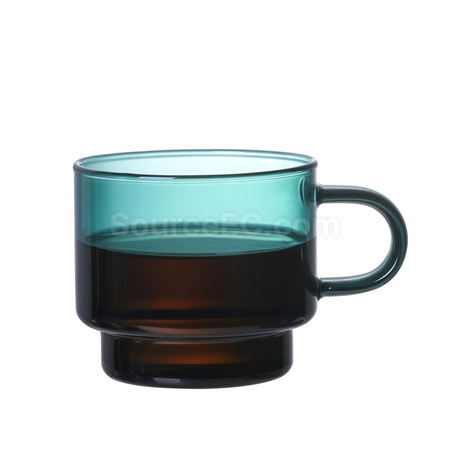 禮品訂造彩色玻璃咖啡杯紀念品