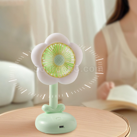 禮品訂造花朵桌面帶燈檯燈小風扇紀念品