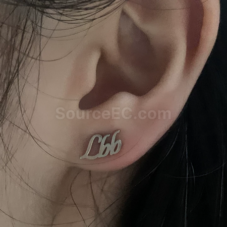 禮品訂造訂製文字耳環耳釘紀念品