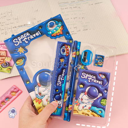 禮品訂造六合一卡通文具套裝紀念品
