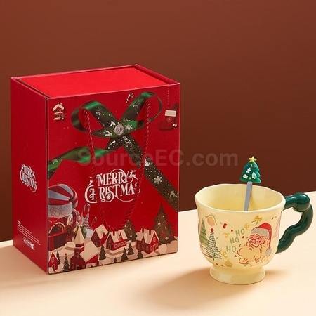 禮品訂造聖誕杯創意陶瓷馬克杯紀念品