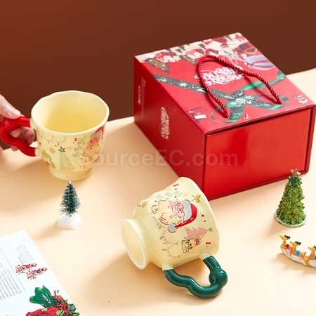 禮品訂造聖誕杯創意陶瓷馬克杯紀念品