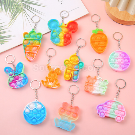 禮品訂造彩虹減壓鑰匙扣紀念品