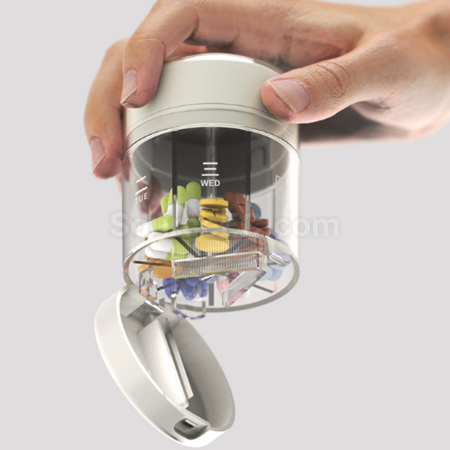 禮品訂造二合一切藥器分裝藥盒紀念品