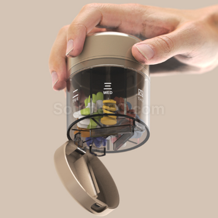 禮品訂造二合一切藥器分裝藥盒紀念品
