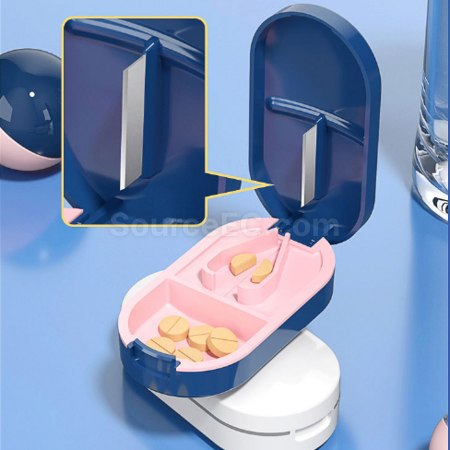 禮品訂造便攜切藥器藥盒紀念品
