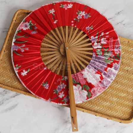 禮品訂造風車摺疊長柄扇紀念品