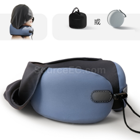 禮品訂造U型連帽記憶棉護頸枕紀念品