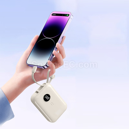 禮品訂造3C認證帶線22.5W快充移動電源紀念品