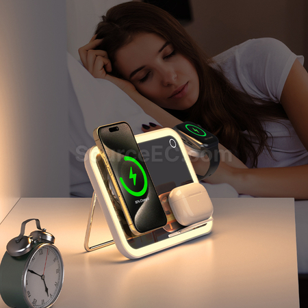 禮品訂造三合一無線充電化妝鏡紀念品