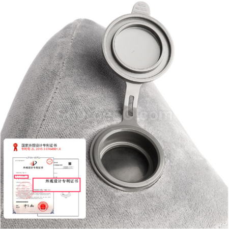 禮品訂造U型充氣 H連帽護頸枕紀念品